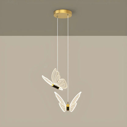 Lampa wisząca LED w kształcie motyla – designerskie oświetlenie do sypialni i salonu