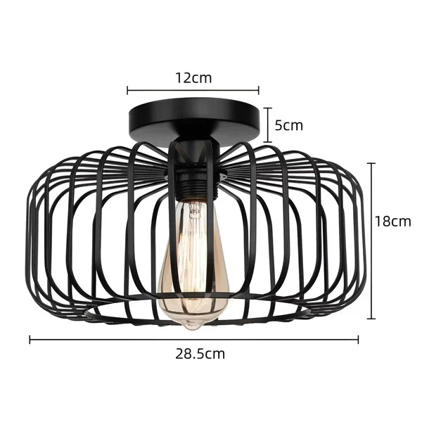 Lampa sufitowa w stylu industrialnym – plafon metalowy klosz