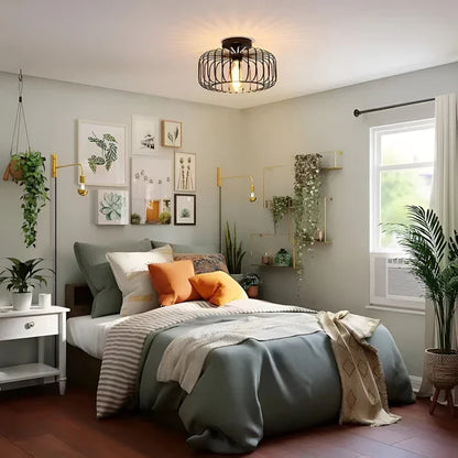 Lampa sufitowa w stylu industrialnym – plafon metalowy klosz