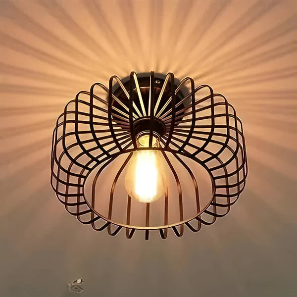 Lampa sufitowa w stylu industrialnym – plafon metalowy klosz