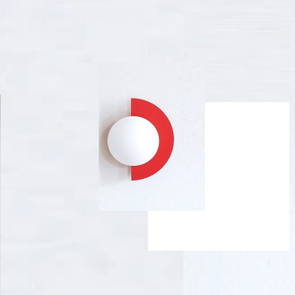 Nowoczesna lampa ścienna LED w stylu geometrycznym półkole