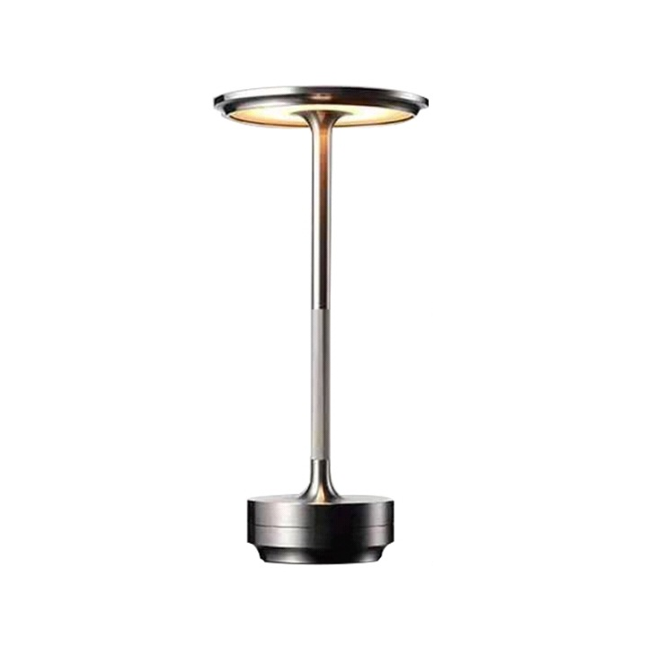 Elegancka lampka stołowa LED – metalowa, ładowana USB, nowoczesny design