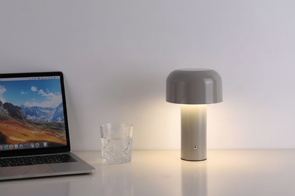 Nowoczesna lampa stołowa LED typu „grzybek” – przenośna, ładowalna, dotykowa