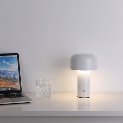 Nowoczesna lampa stołowa LED typu „grzybek” – przenośna, ładowalna, dotykowa