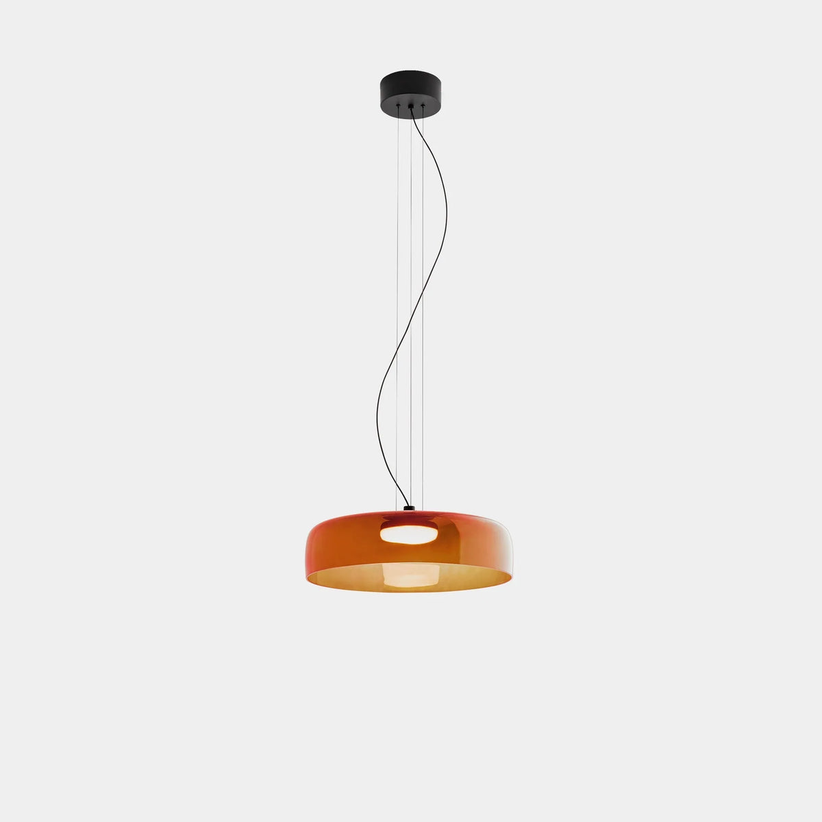 Nowoczesna szklana lampa wisząca z kloszem warstwowym – design inspirowany stylem retro