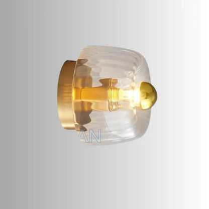 Elegancka lampa sufitowa szklana z kryształowym designem