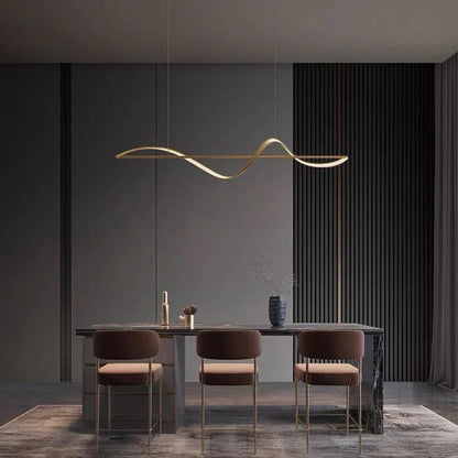 Lampa wisząca „Fala” – nowoczesna lampa LED nad stół lub wyspę kuchenną