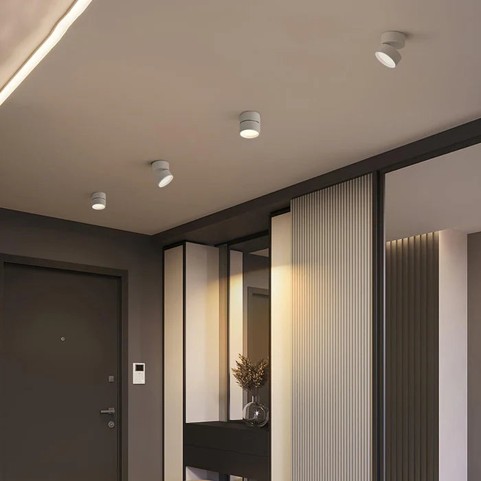Nowoczesna regulowana lampka sufitowa LED