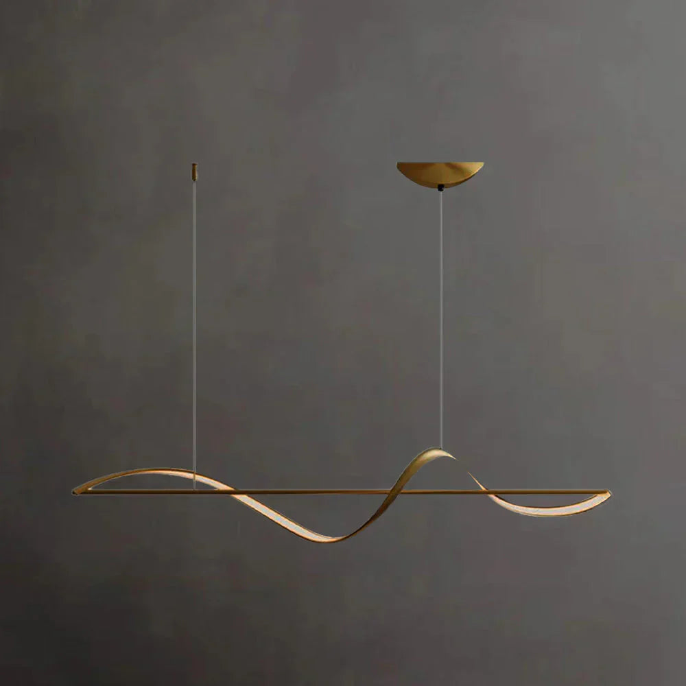 Lampa wisząca „Fala” – nowoczesna lampa LED nad stół lub wyspę kuchenną