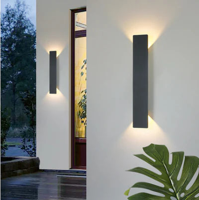 Nowoczesna Zewnętrzna Lampa Elewacyjna – Kinkiet LED Góra/Dół, Wodoodporny, Pionowy Design