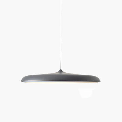 Nowoczesna lampa wisząca LED – ultracienki klosz, designerskie oświetlenie sufitowe do salonu lub jadalni