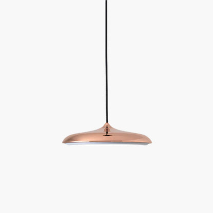 Nowoczesna lampa wisząca LED – ultracienki klosz, designerskie oświetlenie sufitowe do salonu lub jadalni