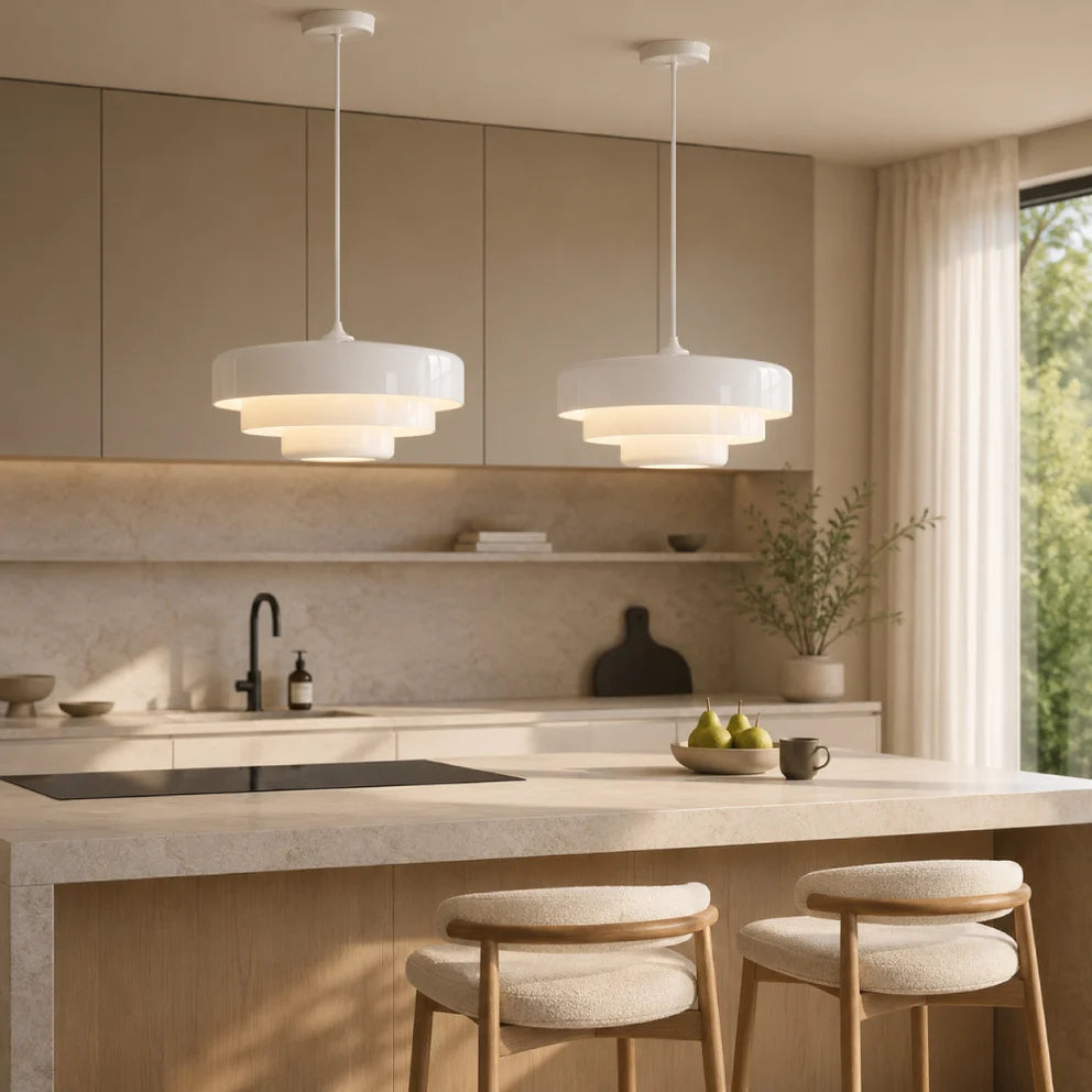 Designerska lampa wisząca LED o nowoczesnym geometrycznym kształcie