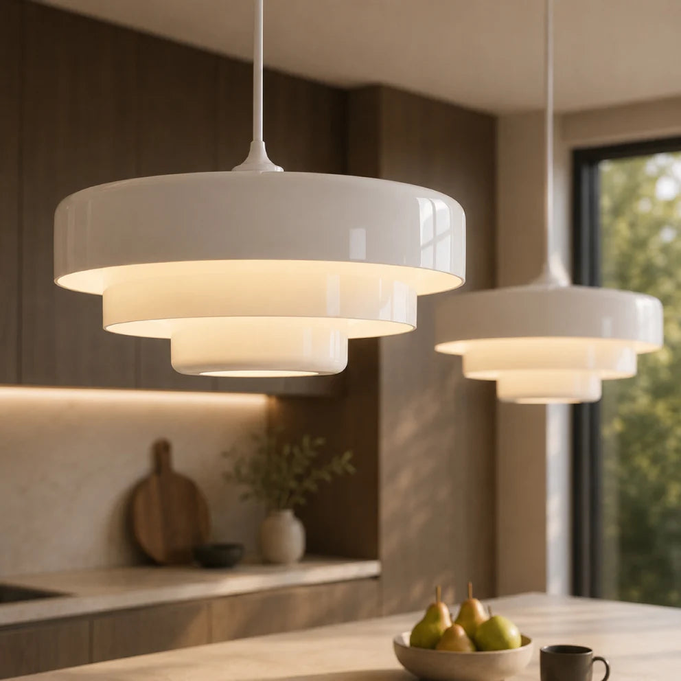 Designerska lampa wisząca LED o nowoczesnym geometrycznym kształcie