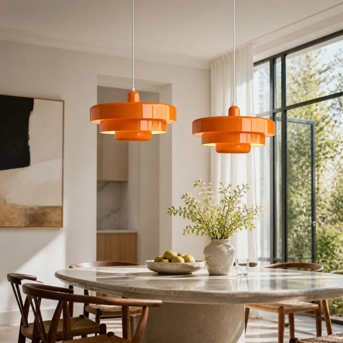 Designerska lampa wisząca LED o nowoczesnym geometrycznym kształcie