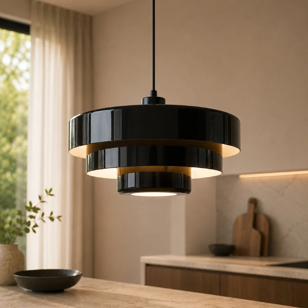 Designerska lampa wisząca LED o nowoczesnym geometrycznym kształcie