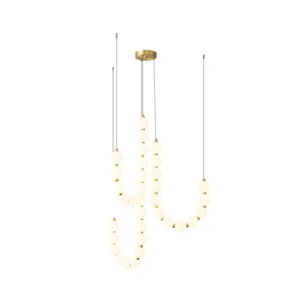 Lampa wisząca LED nowoczesna – efektowna forma naszyjnika z kulami świetlnymi