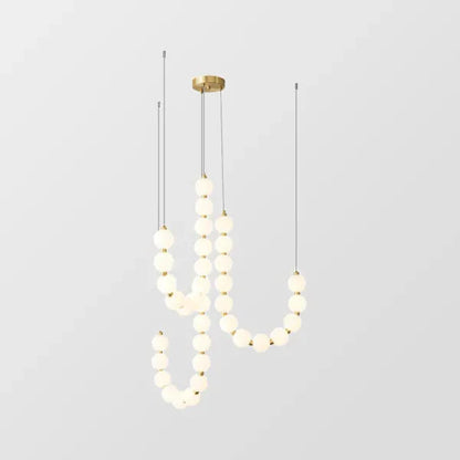 Lampa wisząca LED nowoczesna – efektowna forma naszyjnika z kulami świetlnymi