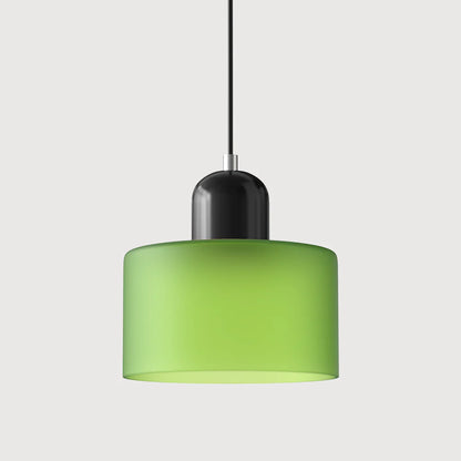Nowoczesna lampa wisząca z kolorowego szkła w stylu Bauhaus